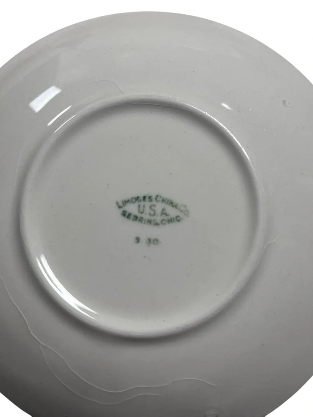 Vtg 30s 6 American Limoges Ivory Ware Saucer Plates 5.5